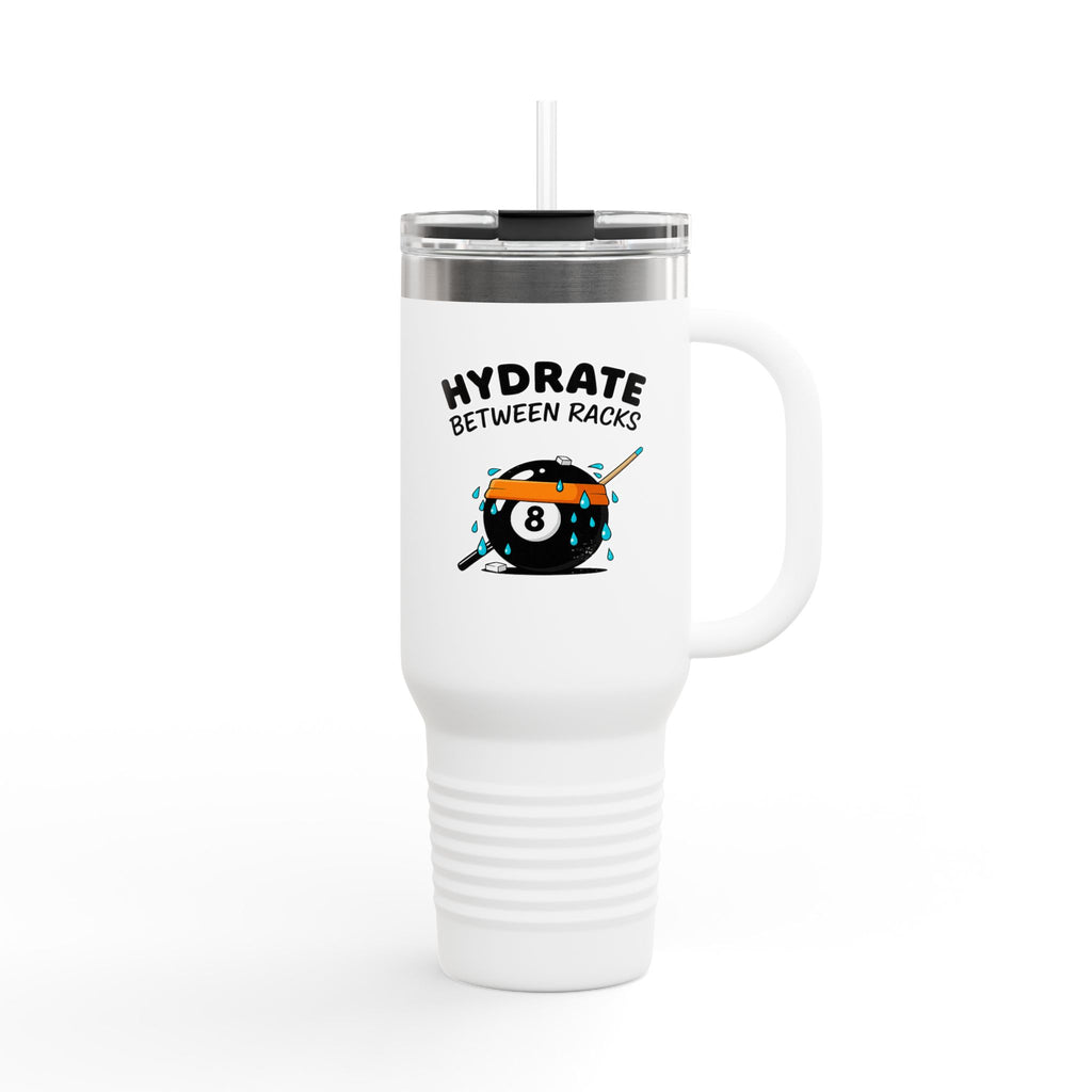 Hydrate Between Racks Billiards 40oz Insulated Travel Mug