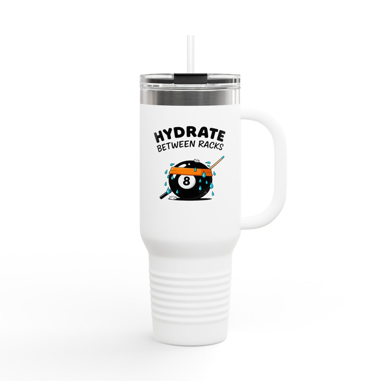 Hydrate Between Racks Billiards 40oz Insulated Travel Mug