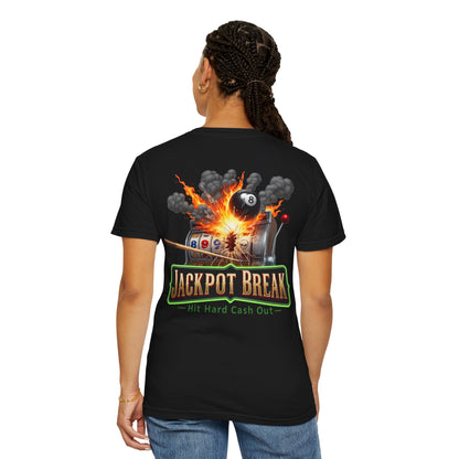 Jackpot Break Hit Hard Cash Out Casino Billiards Comfort Colors Tee