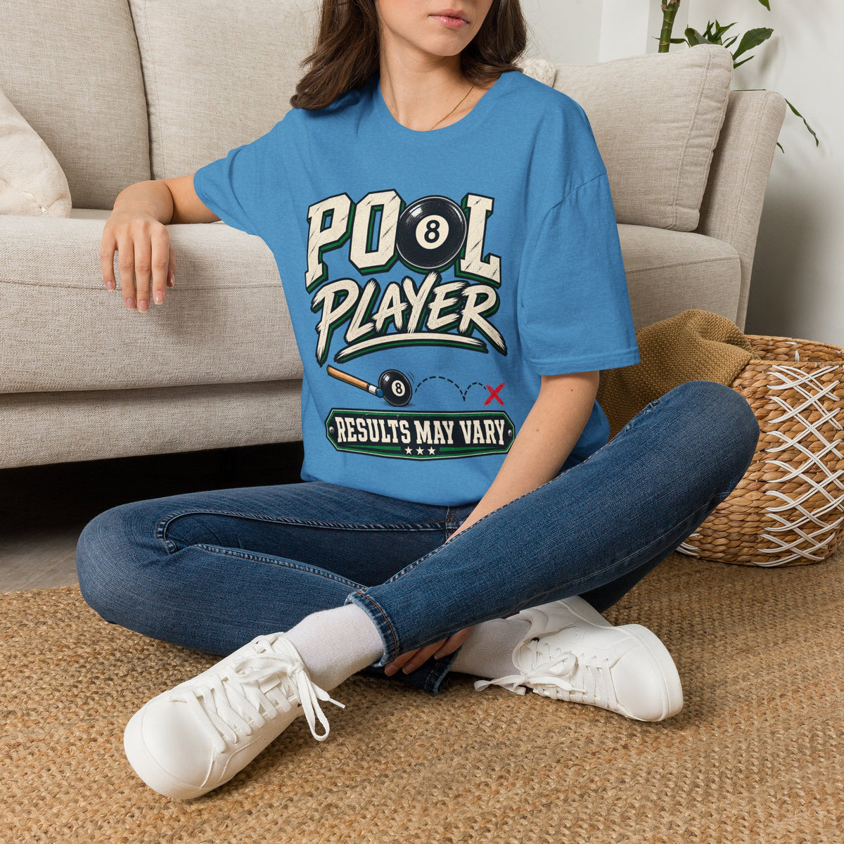 Pool Player Results May Vary – Funny Billiards T-Shirt