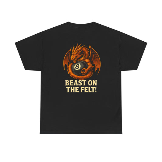 Beast On The Felt Dragon Billiards Gildan Tee
