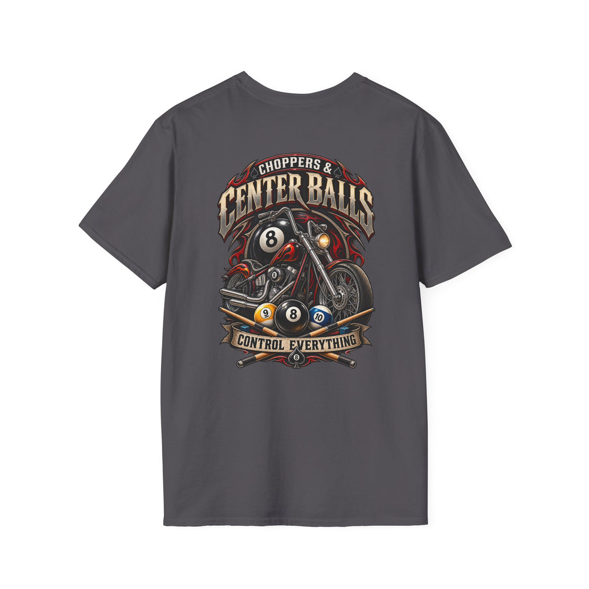 Choppers & Center Balls Billiards Motorcycle T-Shirt