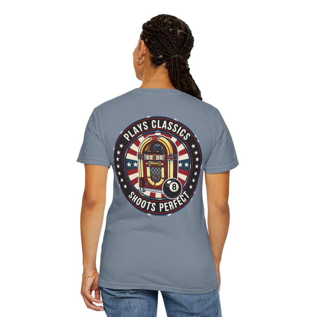 Plays Classics, Shoots Perfect Classic Jukebox Billiards Comfort Colors Tee