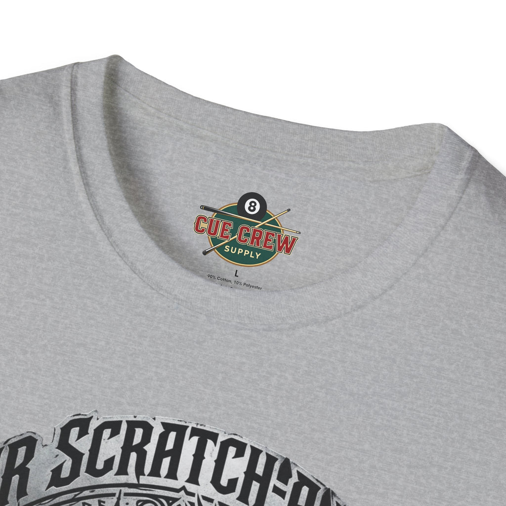 Sir Scratch-A-Lot Funny Billiards T-Shirt | Medieval Pool Knight Graphic | Front Only Print Unisex Tee