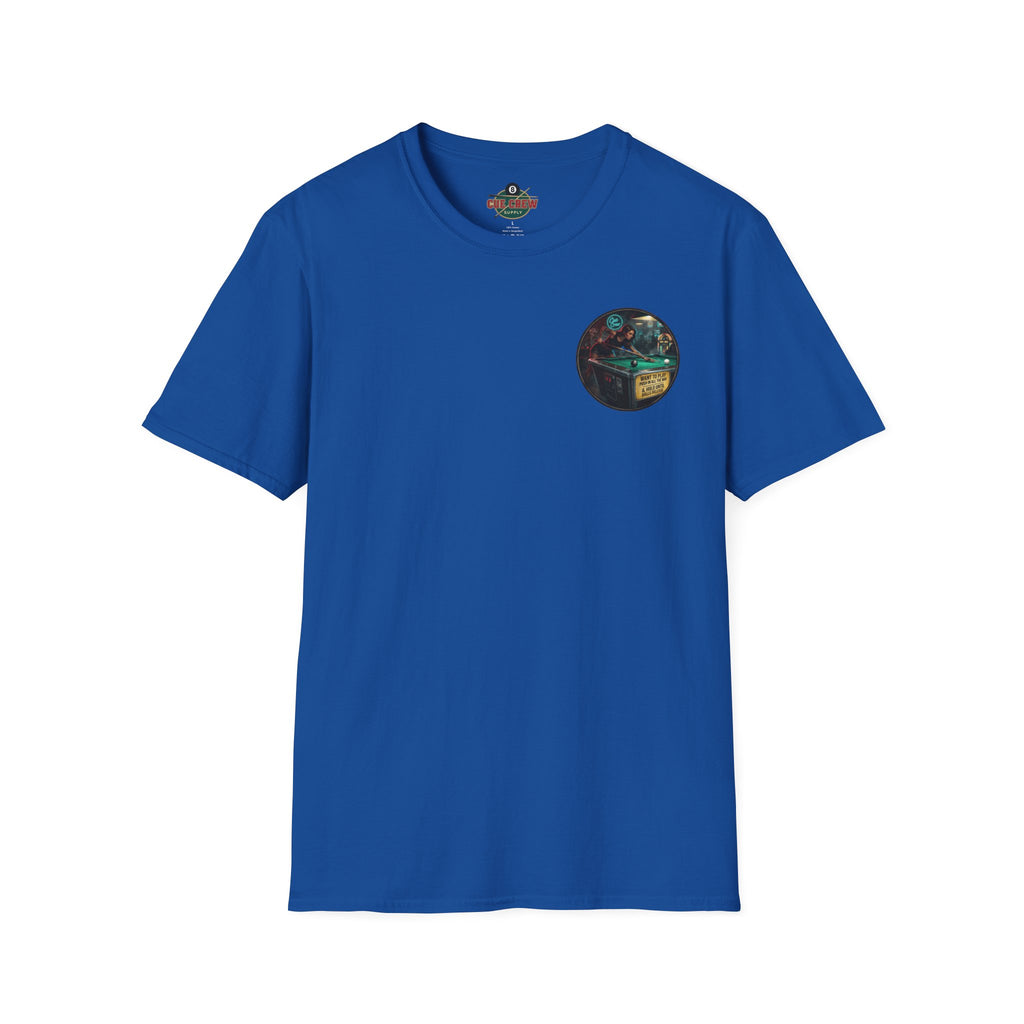 Push In All The Way Billiards T-Shirt – Vintage Coin-Op Pool Hall Graphic Tee | Front & Back Print