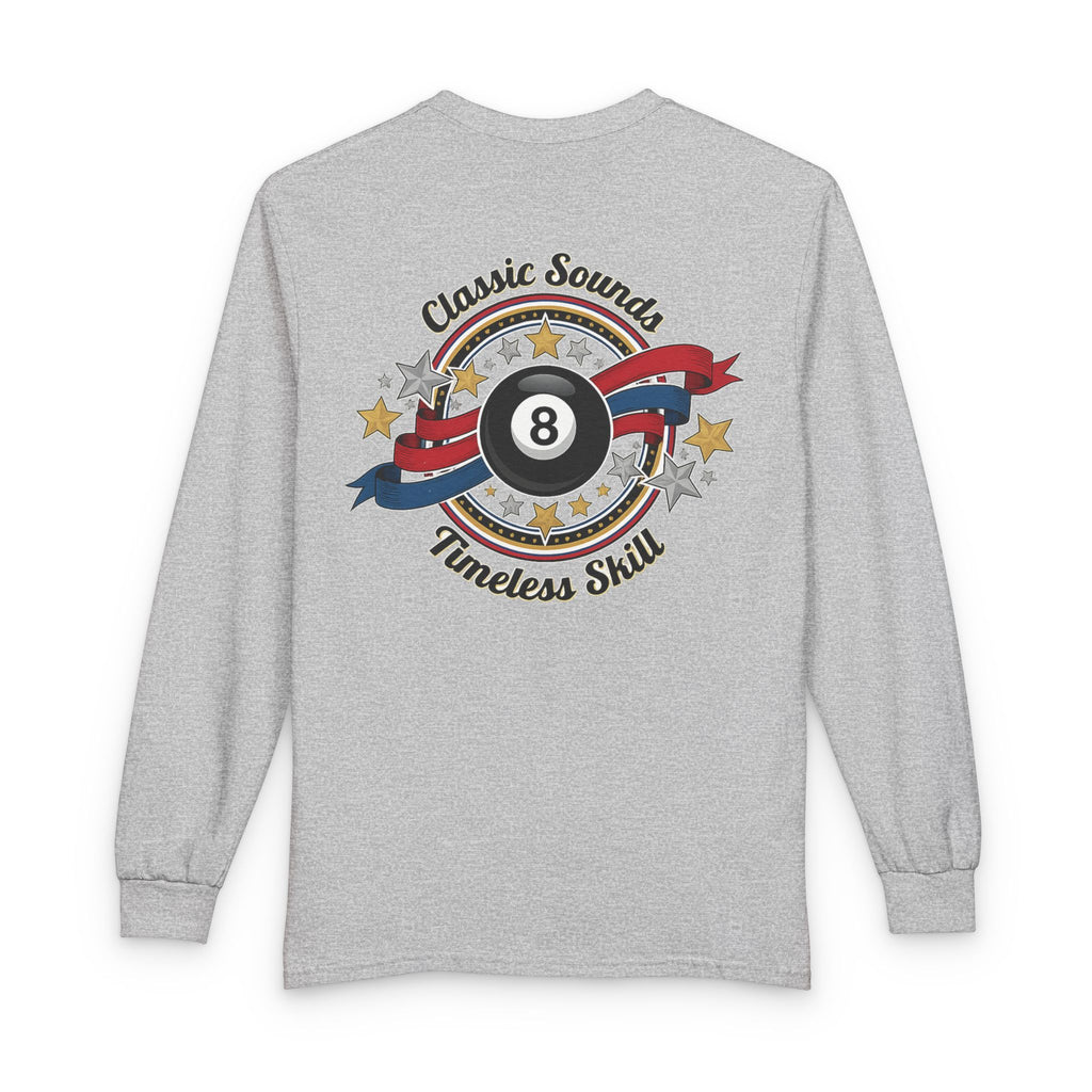 8-Ball Classic Sounds Billiards Gildan Long Sleeve Tee