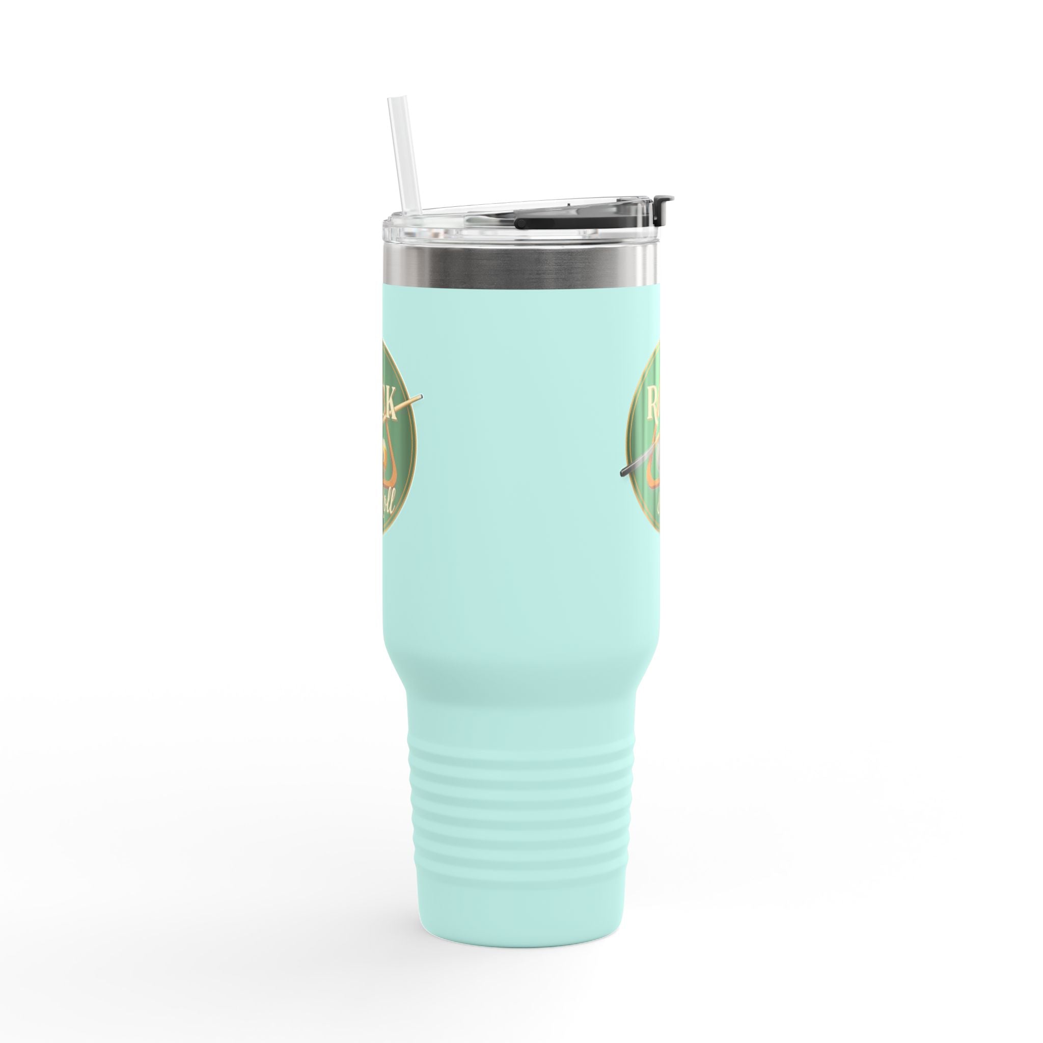 Rack & Roll Billiards Pool Cue Logo 40oz Insulated Travel Mug