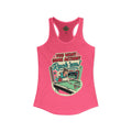 Rack ’Em! Women’s Racerback Tank Top – Retro Pool Player Graphic