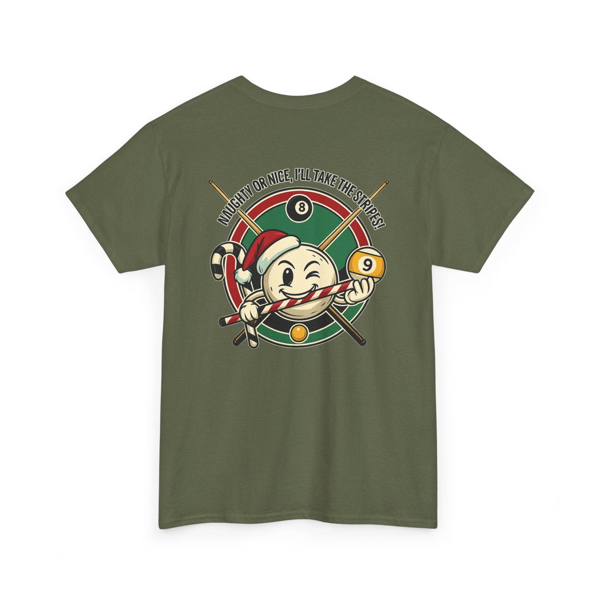 Naughty Or Nice, I'll Take The Stripes Gildan Billiards Tee