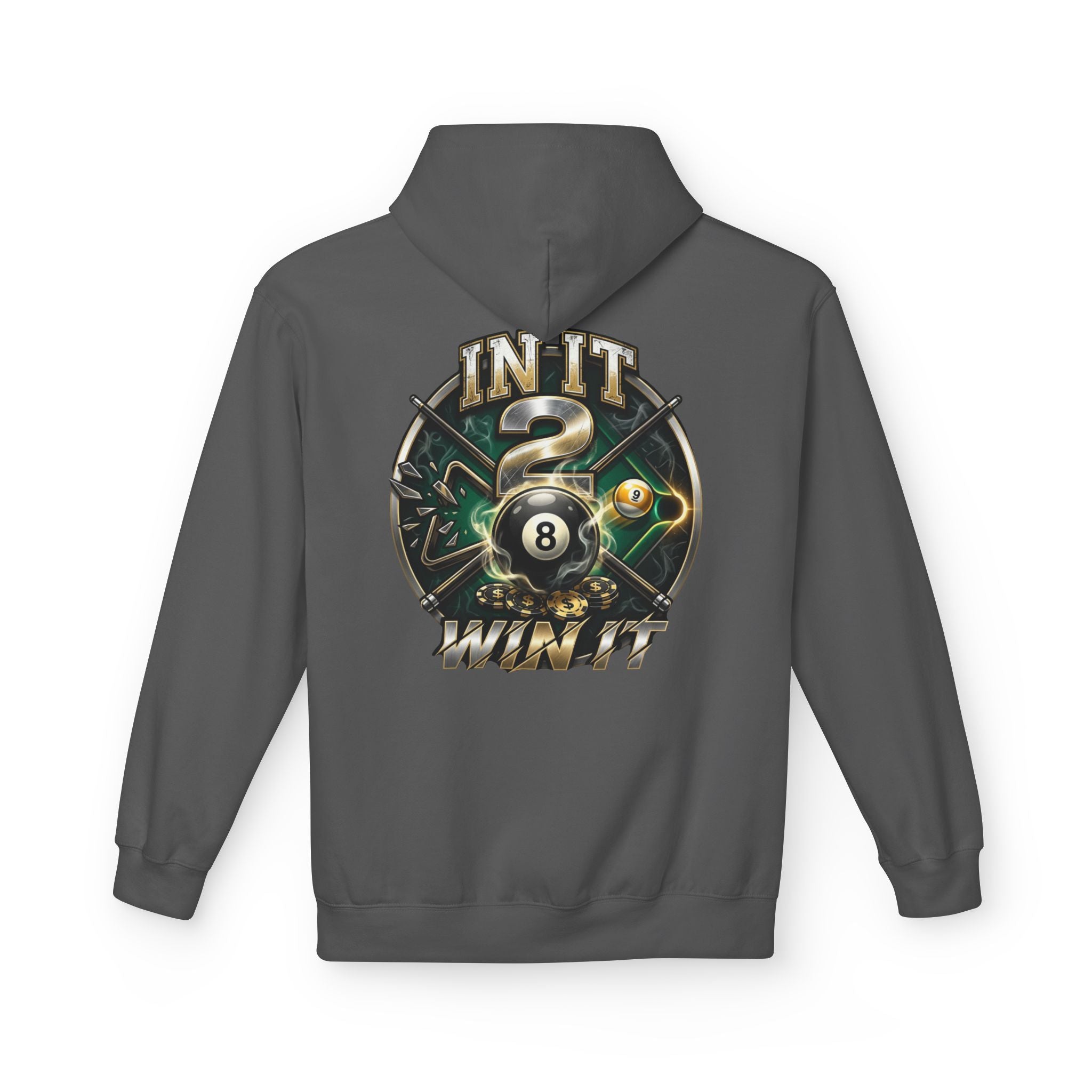 In It 2 Win It Pool Player Hoodie | Lucky 8 Ball & 9 Ball Billiards Graphic Hoodie | Cue Crew Supply