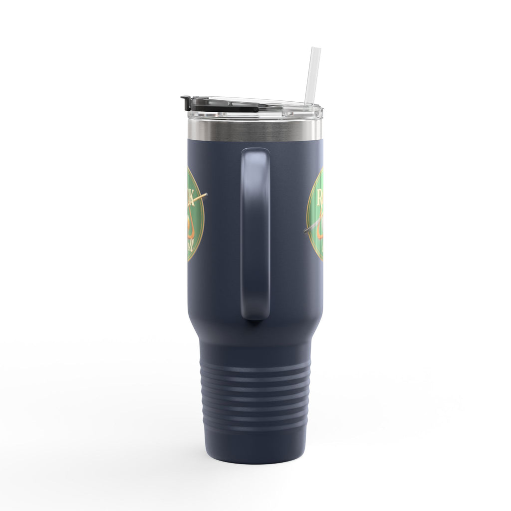 Rack & Roll Billiards Pool Cue Logo 40oz Insulated Travel Mug