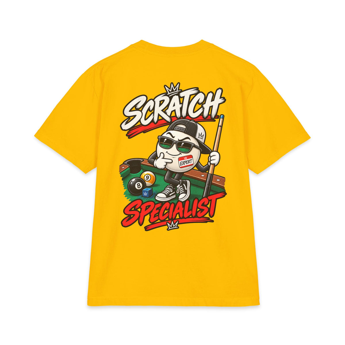 Scratch Specialist Billiards Heavyweight T-Shirt – Cue Crew After Dark Pool Tee