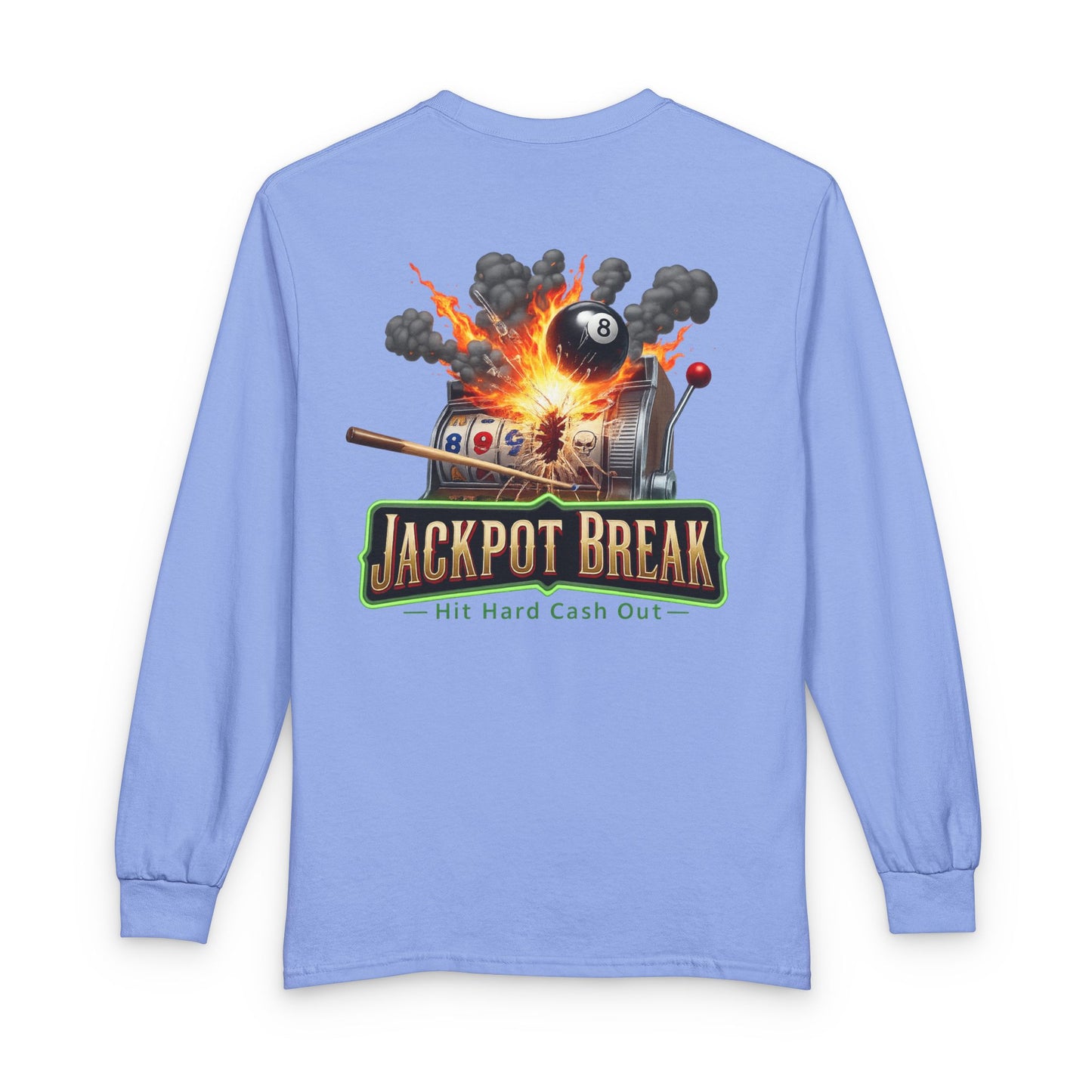 Jackpot Break Billiards Casino Mashup Gildan Long Sleeve Tee