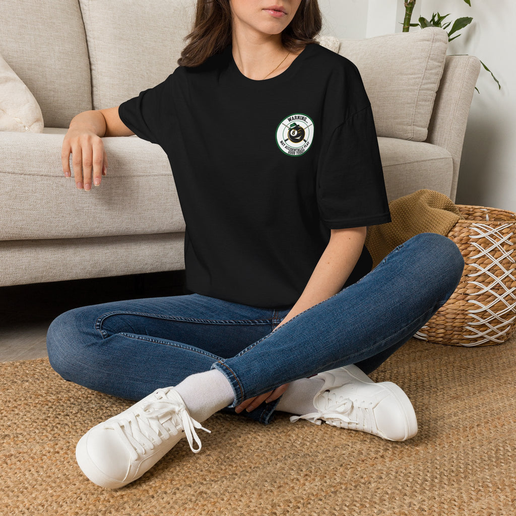Warning... May Accidentally Play Good Today Billiards T-Shirt | Funny Pool Player Graphic Tee | Front & Back Print