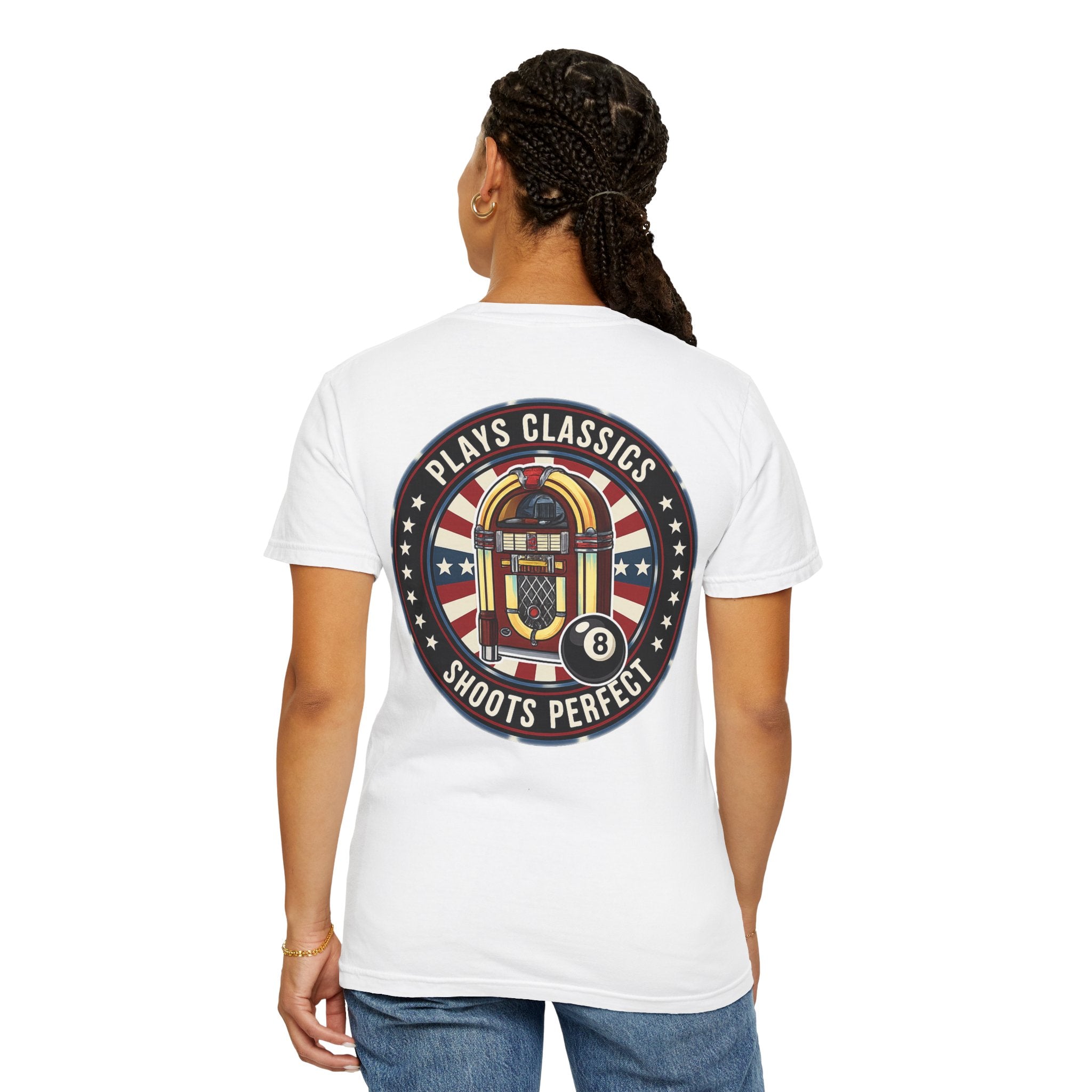 Plays Classics, Shoots Perfect Classic Jukebox Billiards Comfort Colors Tee