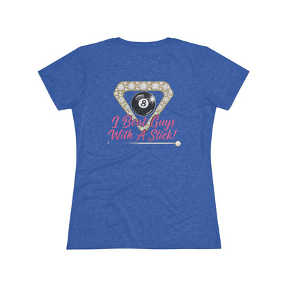 I Beat Guys With A Stick Next Level Women's Tri-Blend Tee