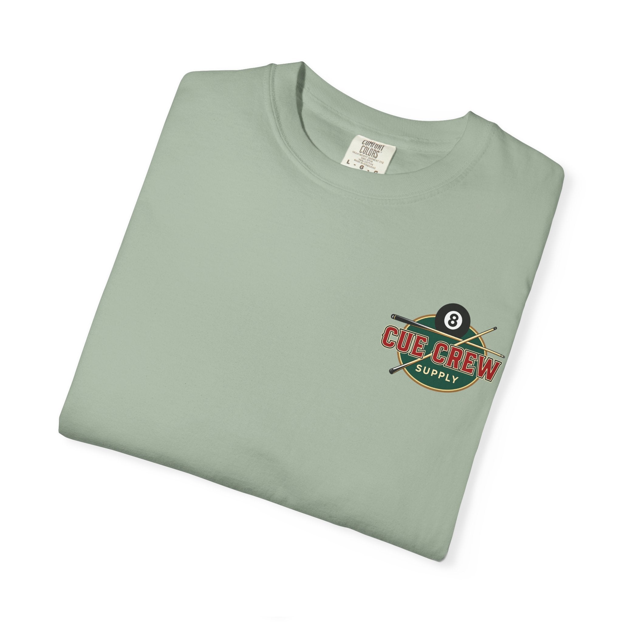Tradition Meets Precision Pool 8-Ball Crest Comfort Colors Tee