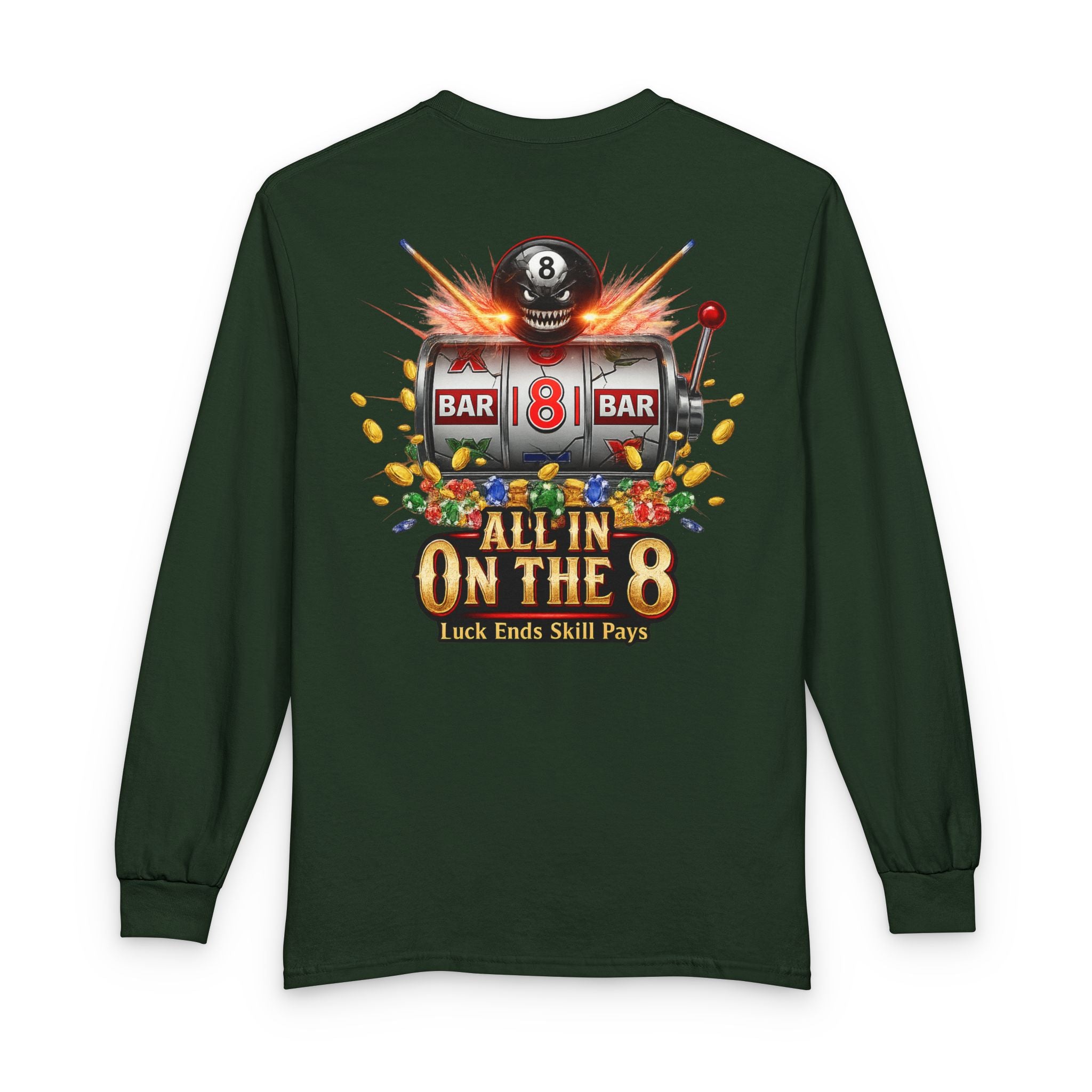 All In On The 8 Billiards Gildan Long Sleeve Tee