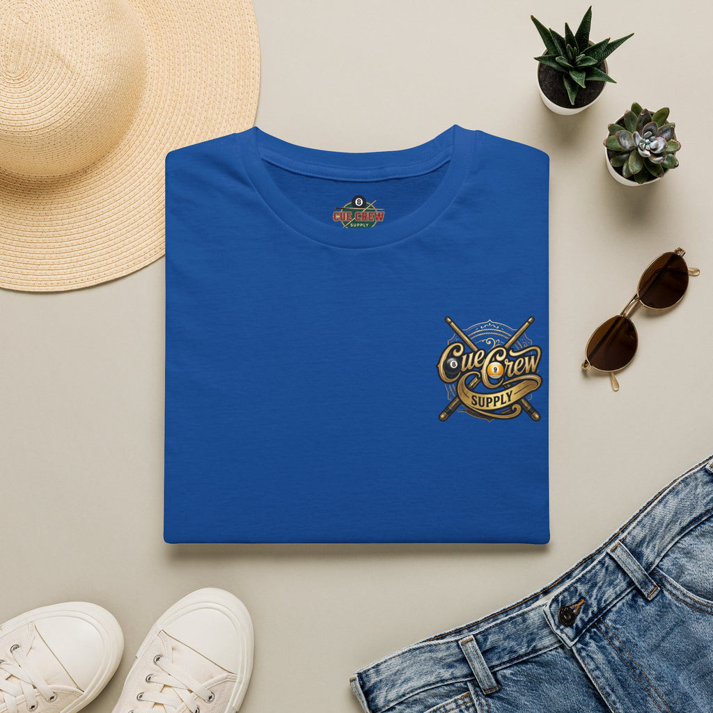 Cue Crew Supply Signature Billiards T-Shirt | Premium Pool Player Graphic Tee | Front & Back Print