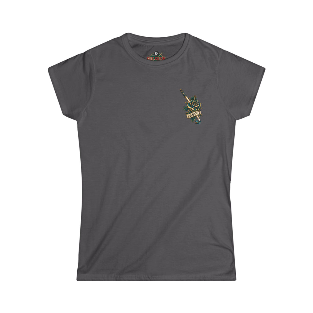 This Girl Can Run Out – Women’s Billiards T-Shirt – Front & Back Pool Tee
