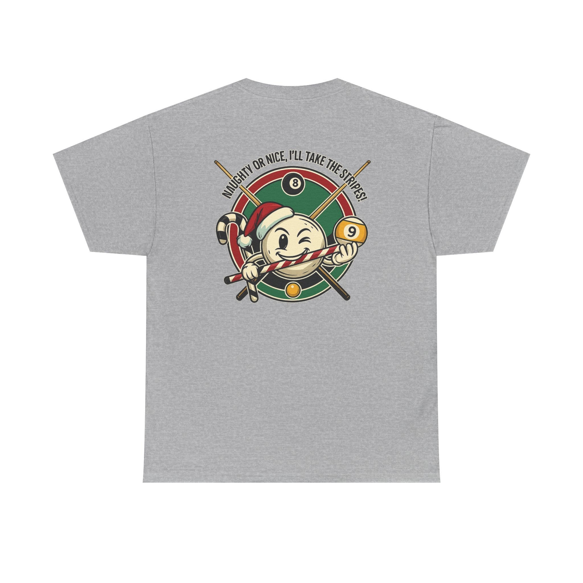 Naughty Or Nice, I'll Take The Stripes Gildan Billiards Tee