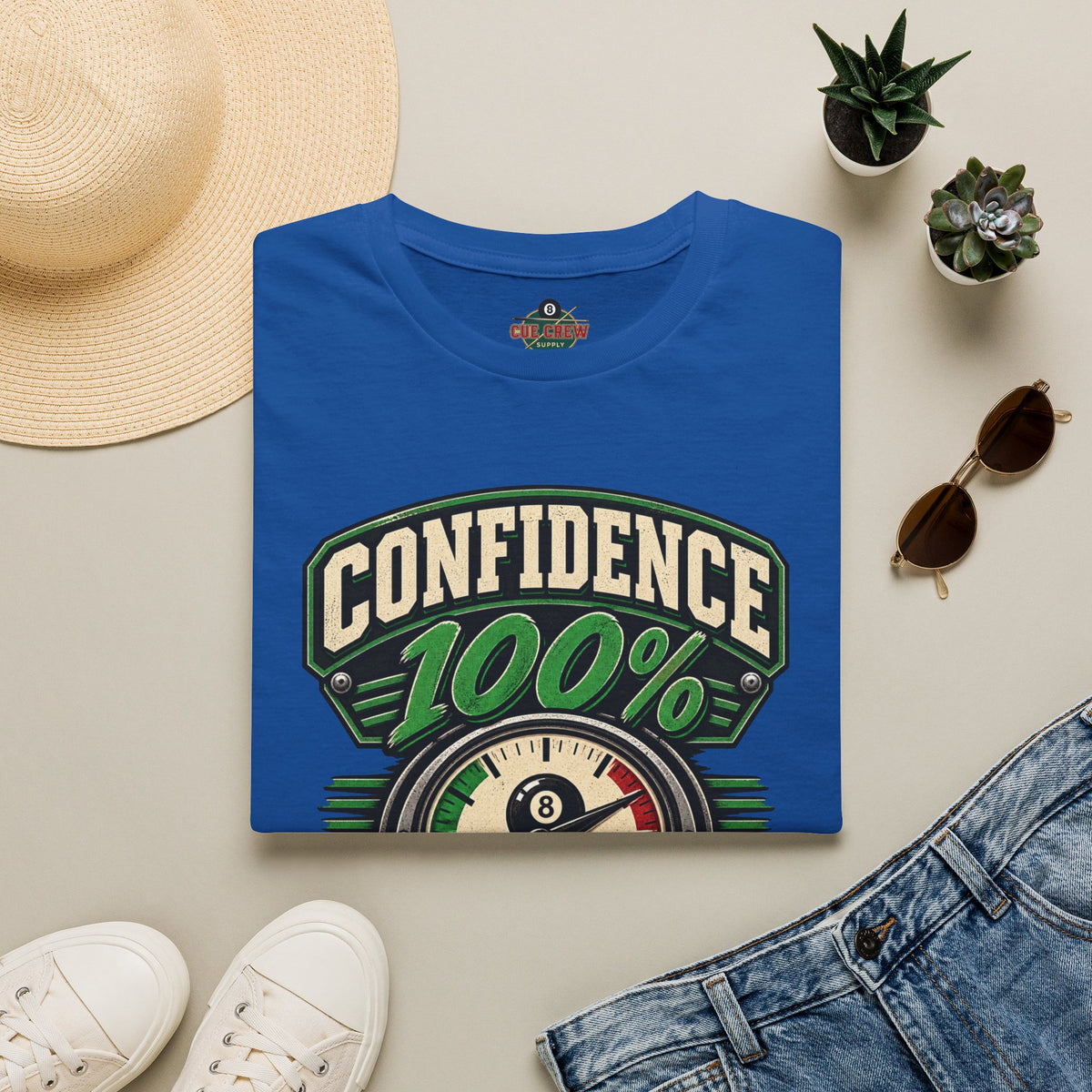 Confidence 100% Accuracy Pending – Funny Billiards T-Shirt – Pool Player Tee