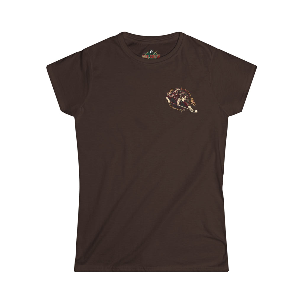 Don’t Let the Ponytail Fool You – Women’s Billiards T-Shirt – Front & Back Pool Tee