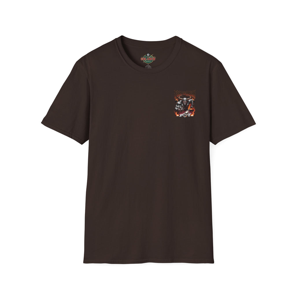 Fear The Break Demon Billiards T-Shirt | Fiery Pool Player Graphic Tee | Front & Back Print