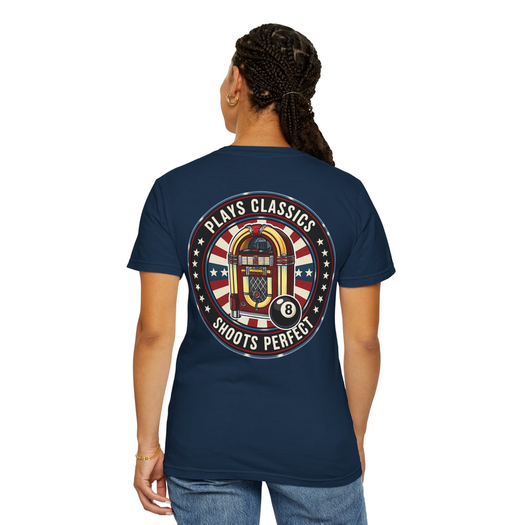 Plays Classics, Shoots Perfect Classic Jukebox Billiards Comfort Colors Tee