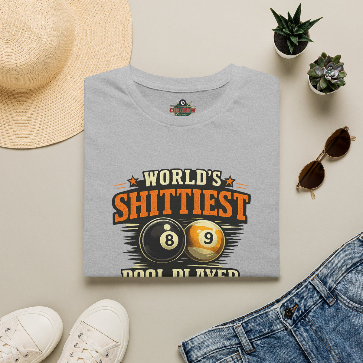World’s Shittiest Pool Player Funny Billiards T-Shirt