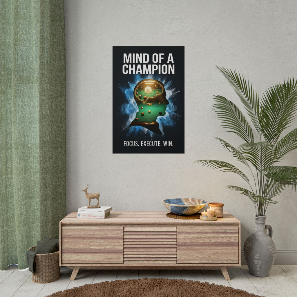 Mind of a Champion Motivational Rolled Poster 24"x36"
