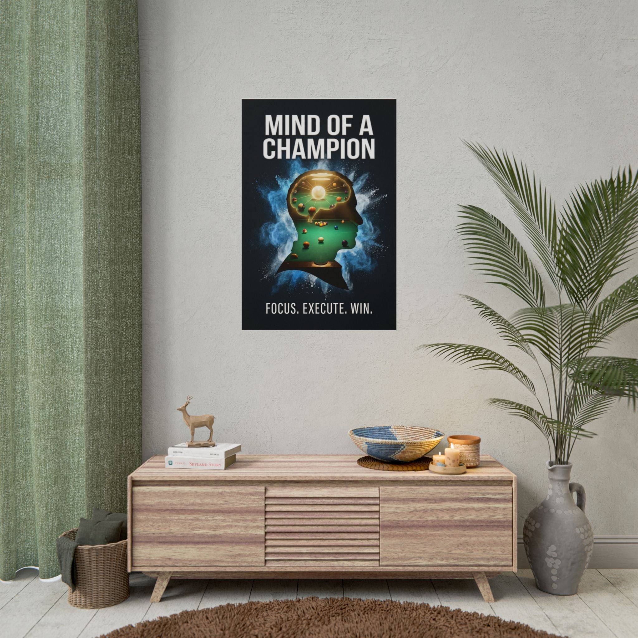 Mind of a Champion Motivational Rolled Poster 24"x36"