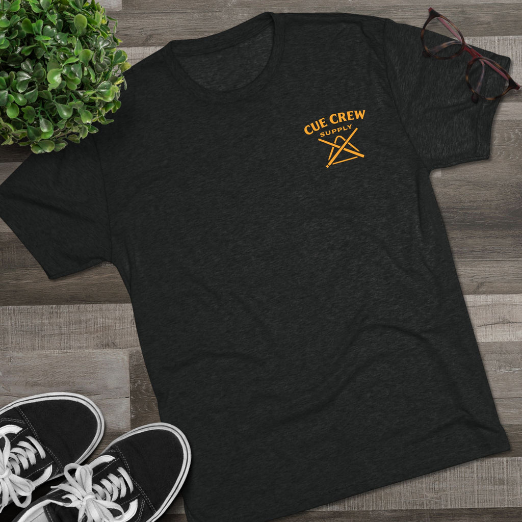 Leftovers Flaming 8-Ball Shield Next Level Tri-Blend Tee