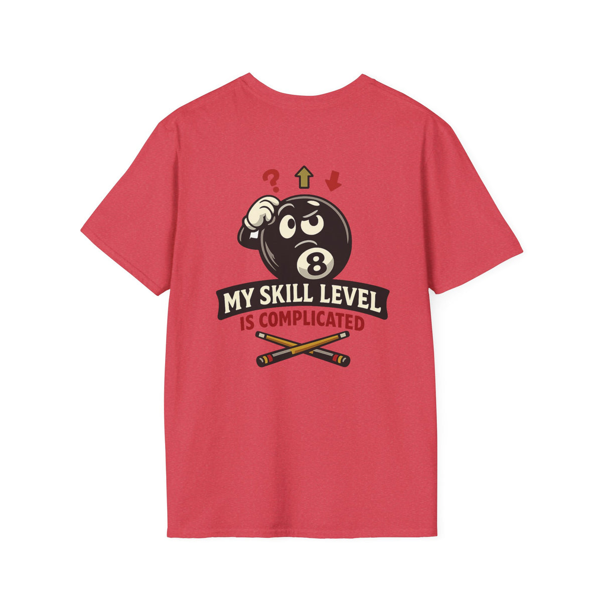 My Skill Level Is Complicated Funny Billiards T-Shirt | Classic Series CCS-CST-010