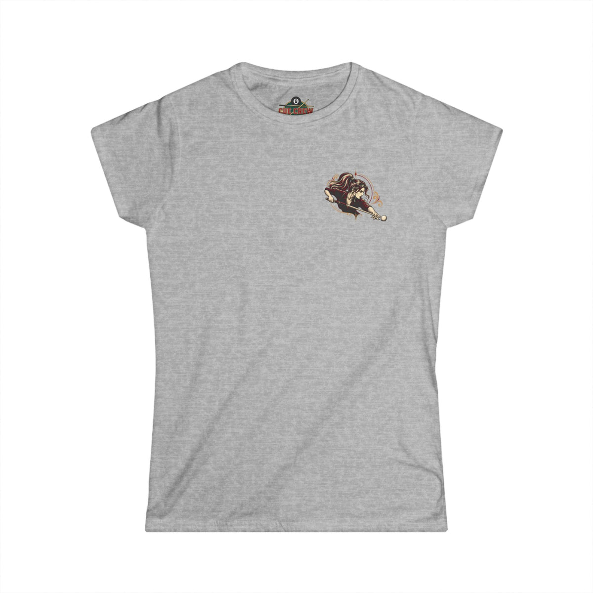Don’t Let the Ponytail Fool You – Women’s Billiards T-Shirt – Front & Back Pool Tee