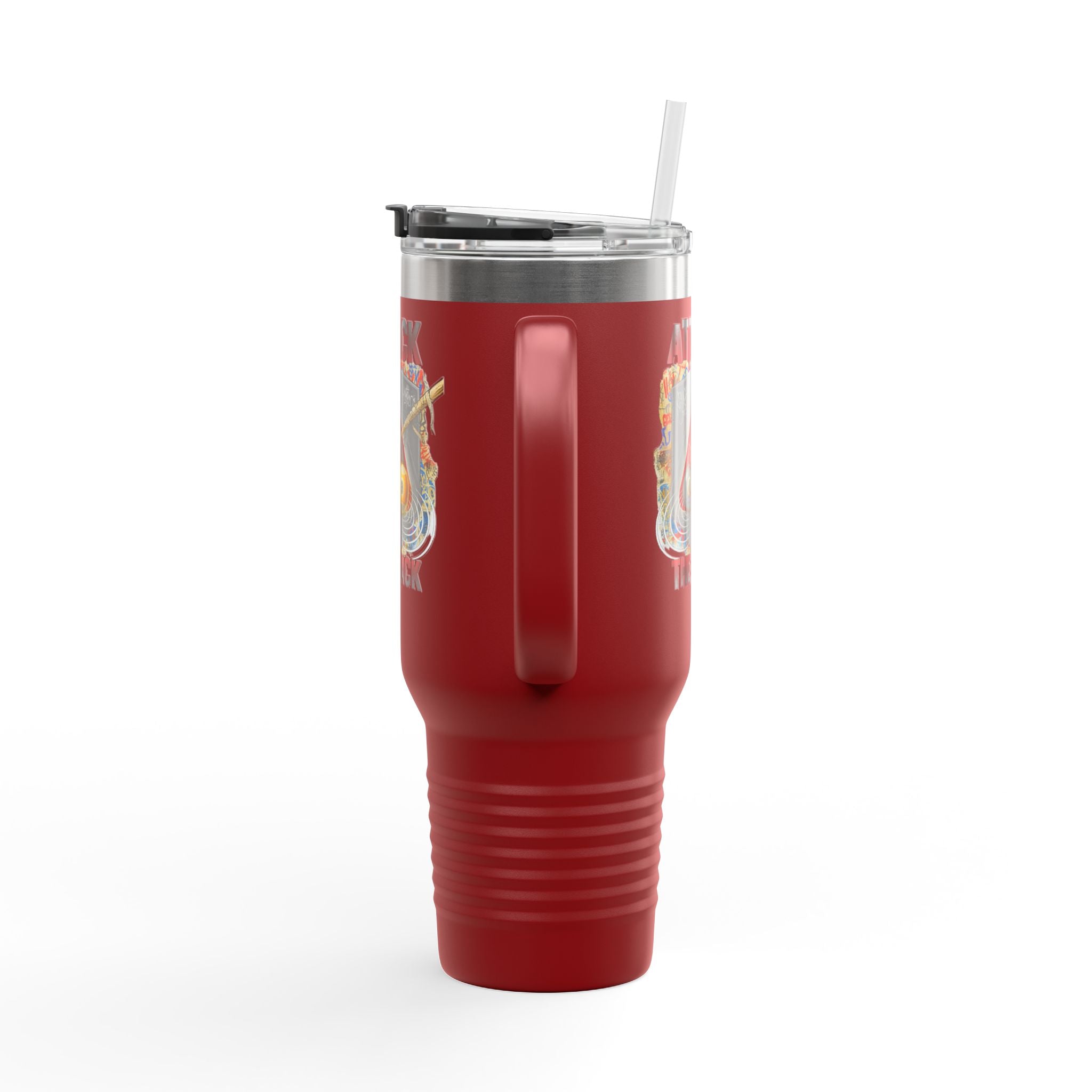 Attack the Rack 40oz Insulated Travel Mug — Pool Cue Billiards Tumbler