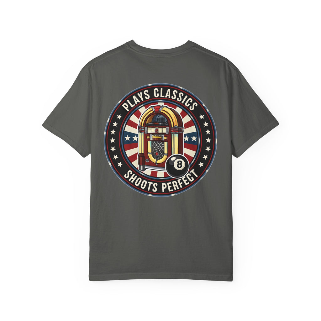 Plays Classics, Shoots Perfect Classic Jukebox Billiards Comfort Colors Tee