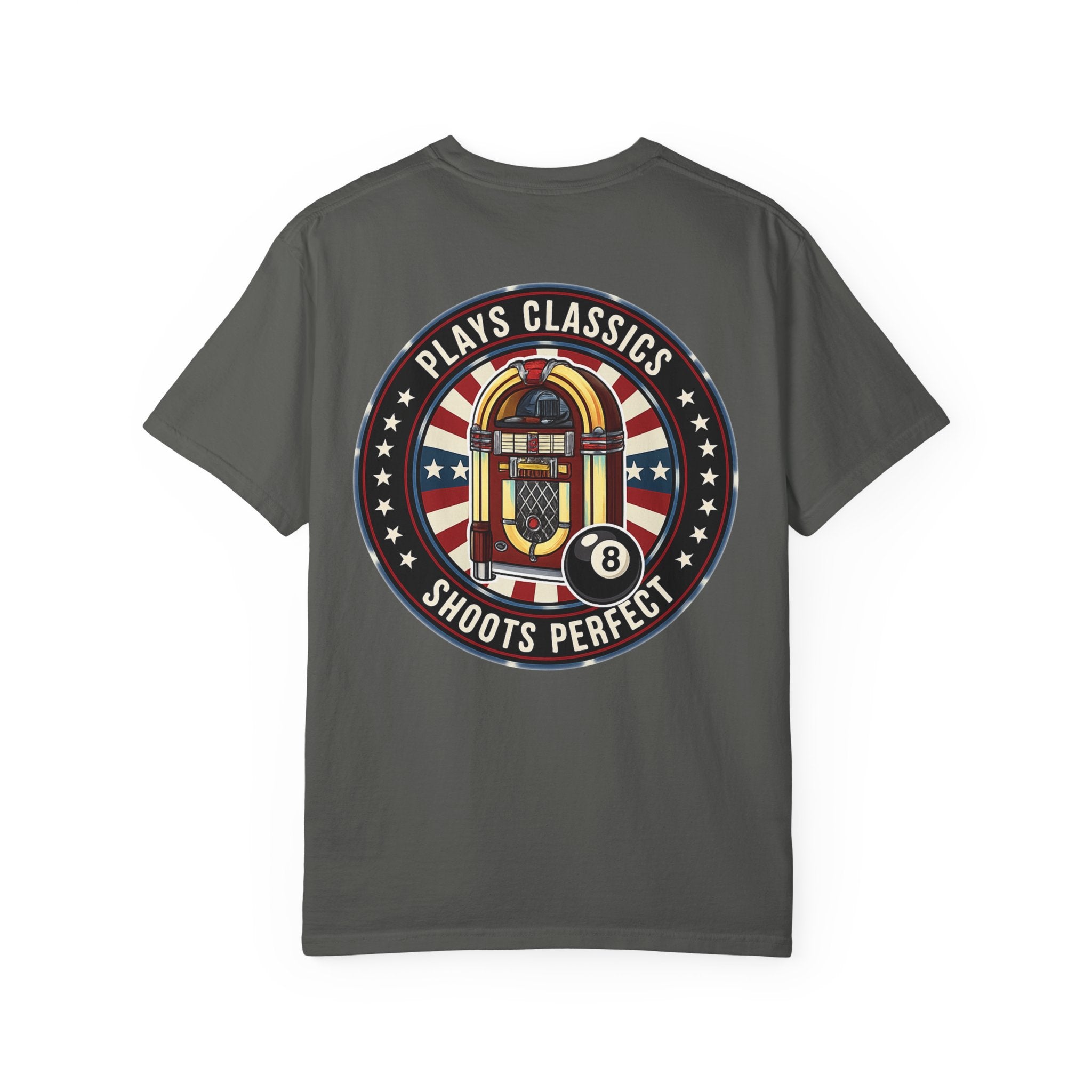Plays Classics, Shoots Perfect Classic Jukebox Billiards Comfort Colors Tee