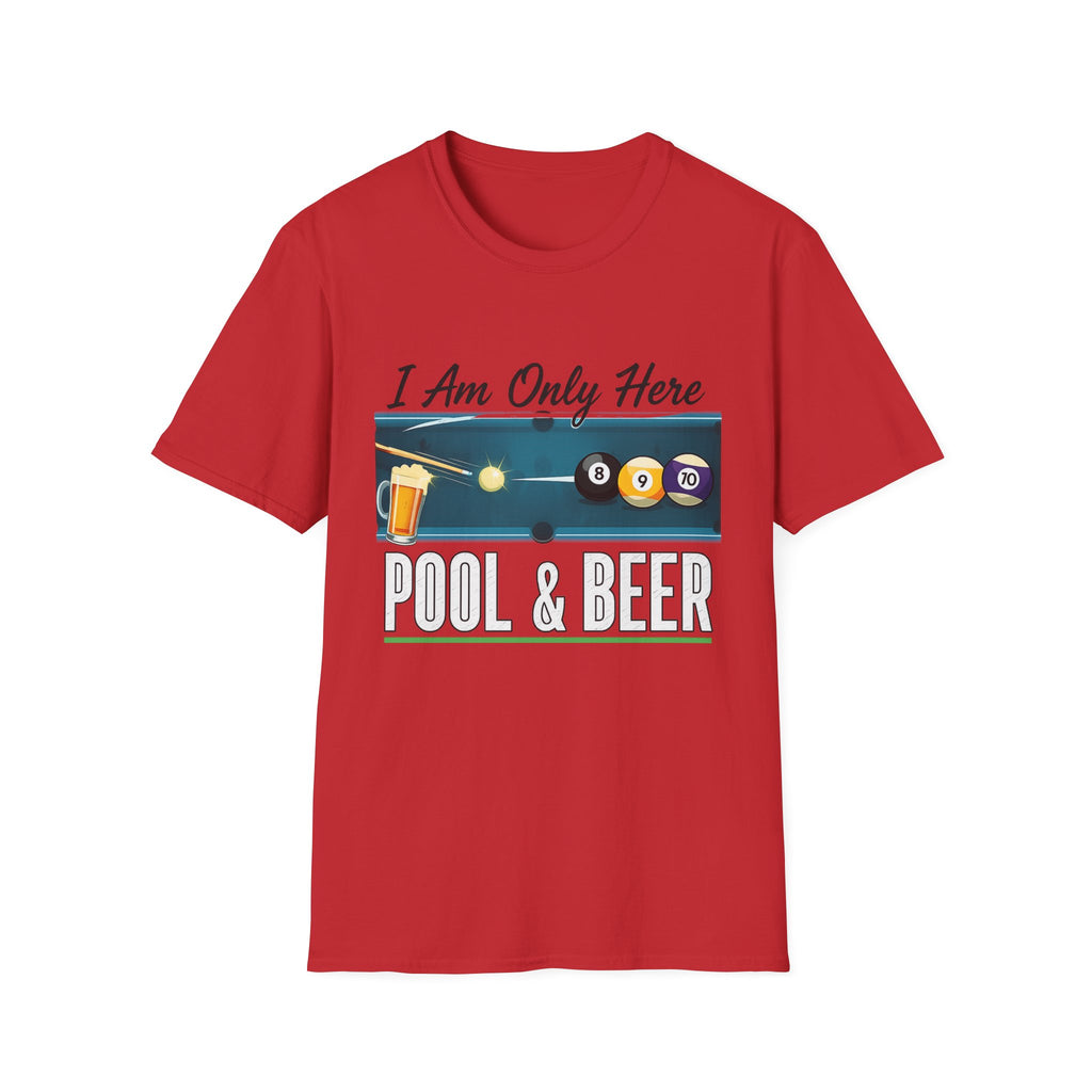 I Am Here Pool & Beer Billiards Core Line Gildan Tee