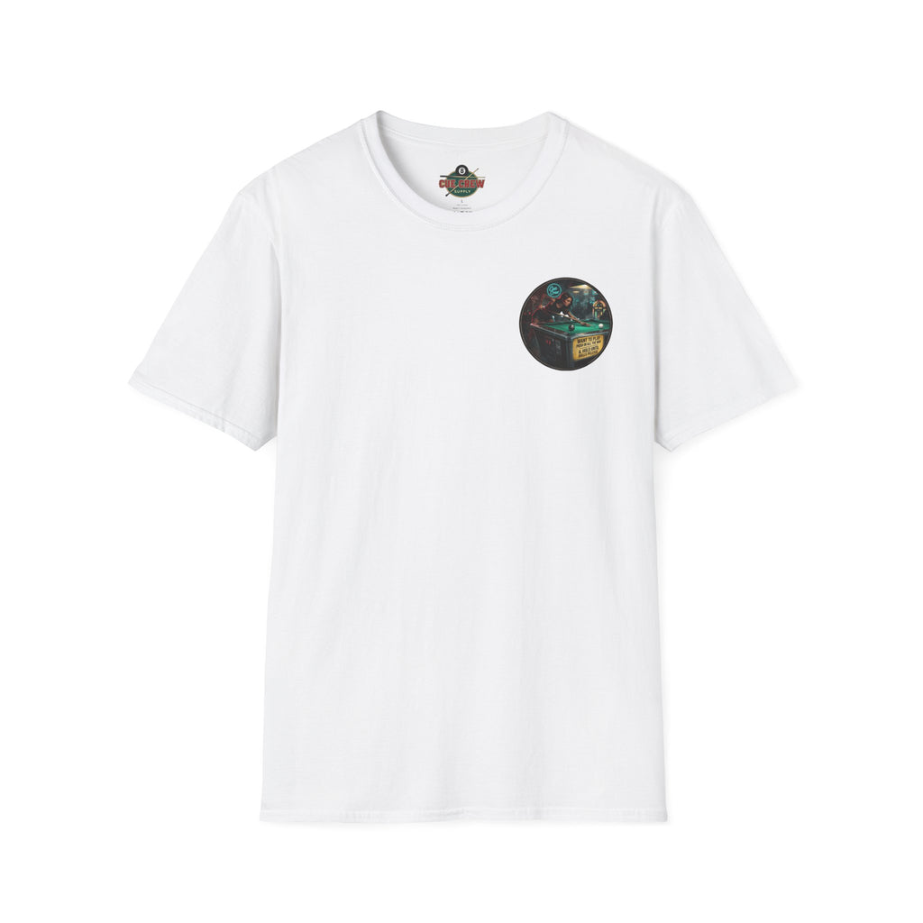 Push In All The Way Billiards T-Shirt – Vintage Coin-Op Pool Hall Graphic Tee | Front & Back Print