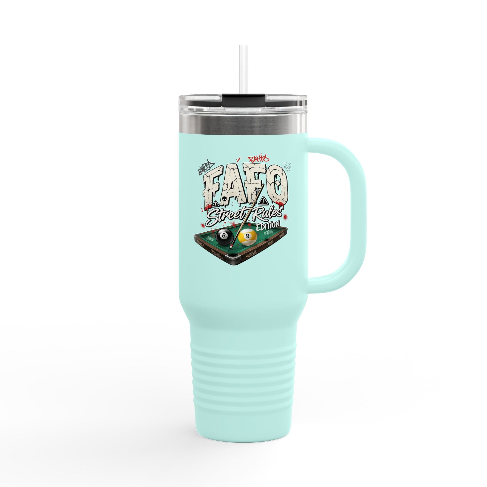 F Around Find Out Street Edition Billiards 40 oz. Tumbler