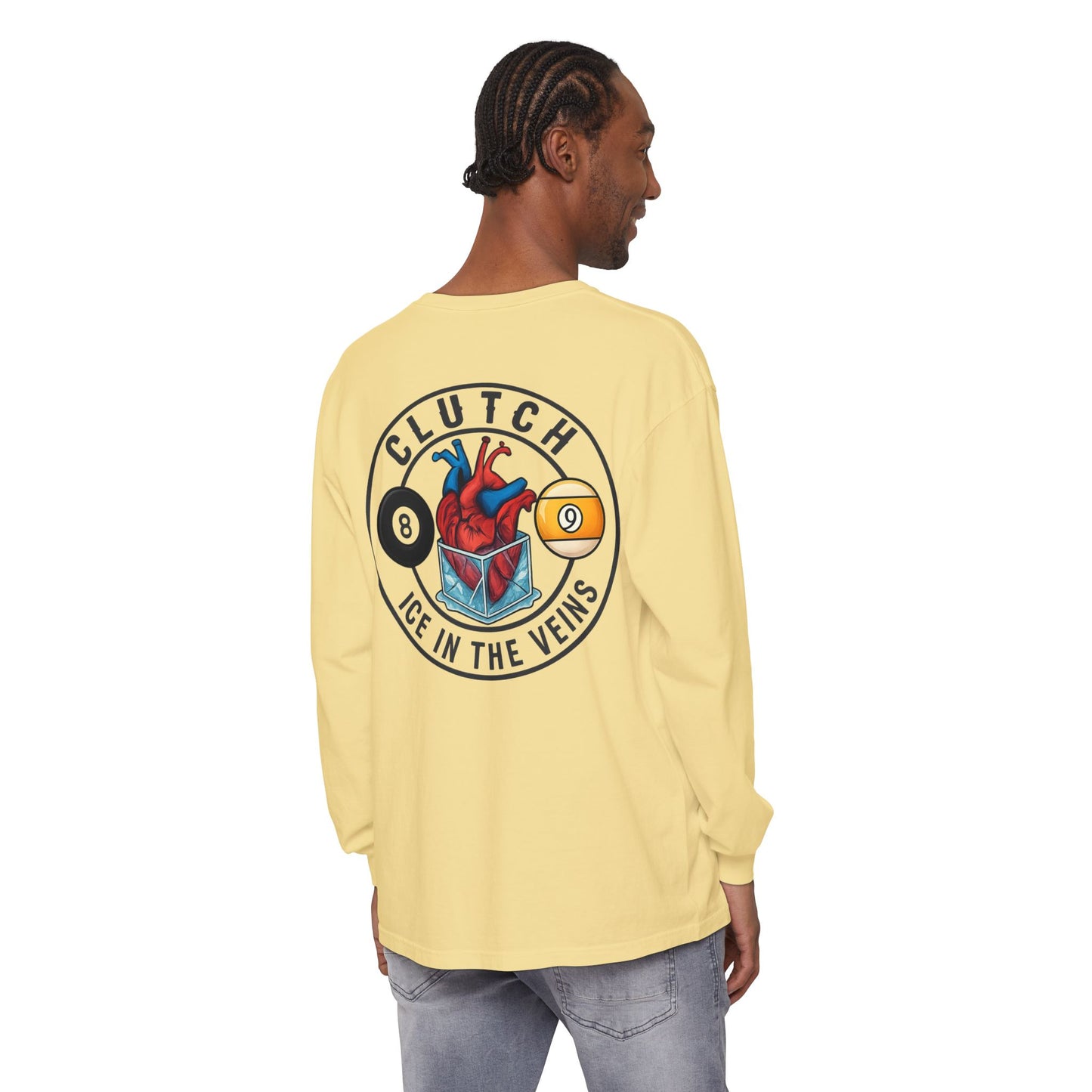 Clutch Ice in the Veins V2 Comfort Colors Long Sleeve Tee