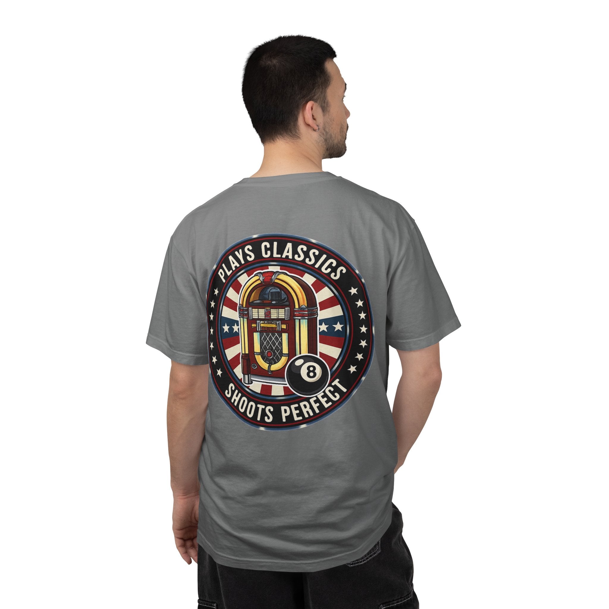 Plays Classics, Shoots Perfect Classic Jukebox Billiards Comfort Colors Tee