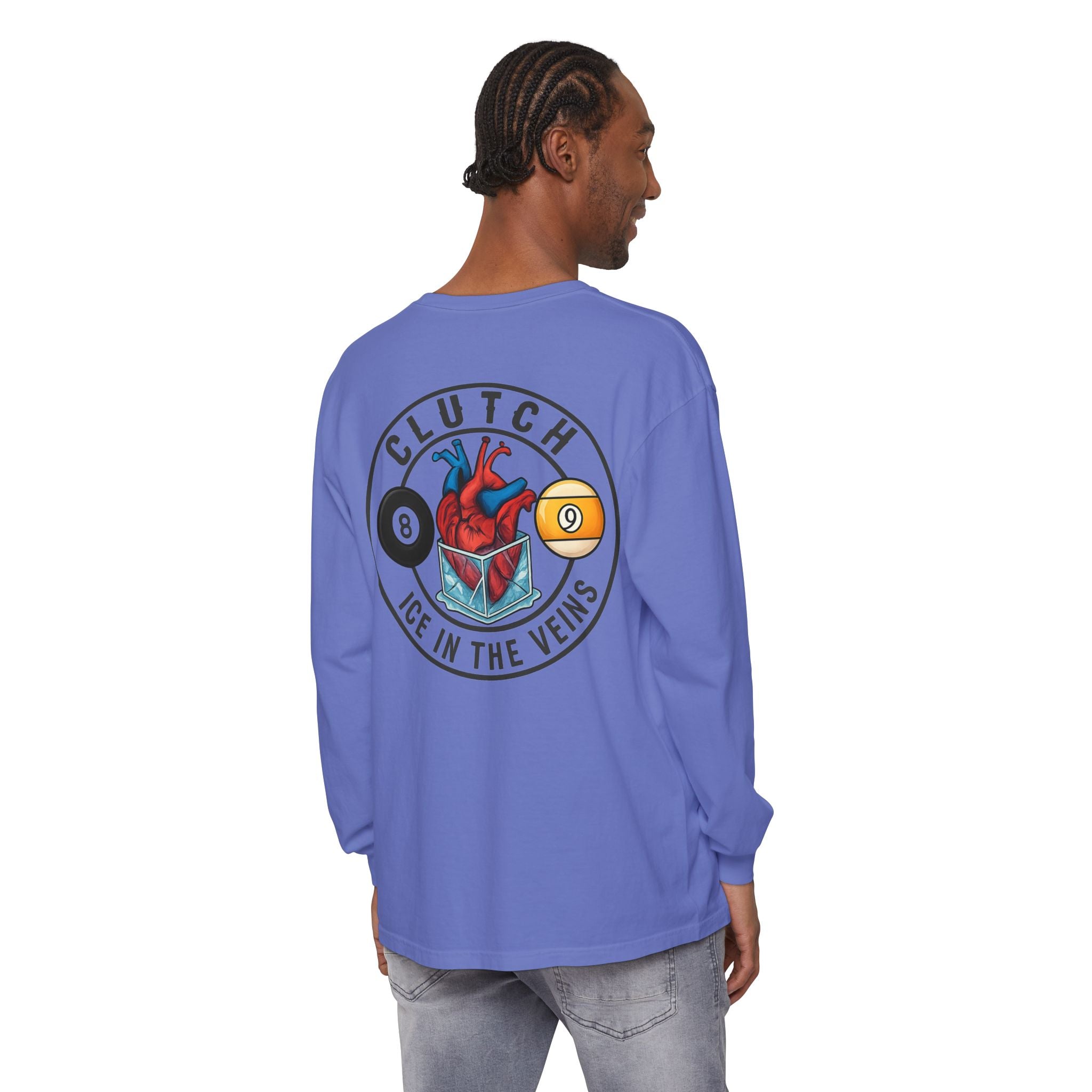 Clutch Ice in the Veins V2 Comfort Colors Long Sleeve Tee