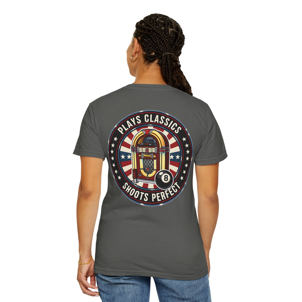 Plays Classics, Shoots Perfect Classic Jukebox Billiards Comfort Colors Tee