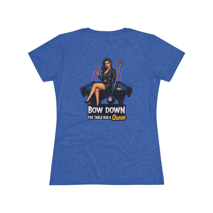 Bow Down - The Table Has A Queen Next Level Women's Tri-Blend Tee