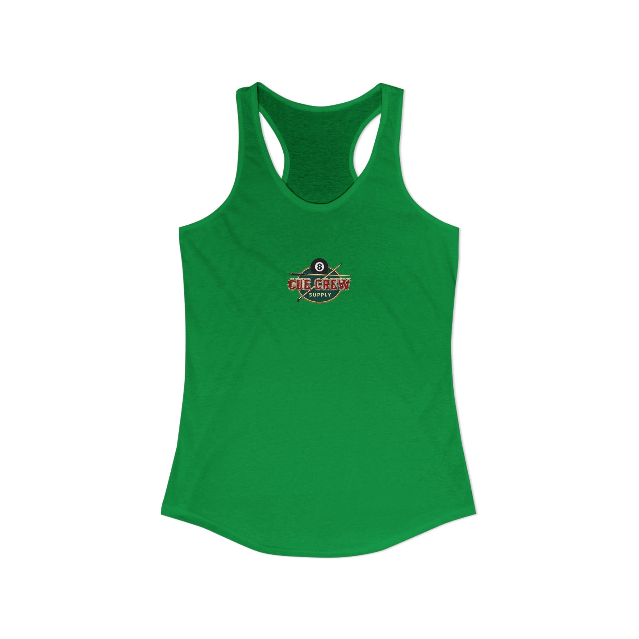 Rack 'Em Up Buttercup Women's Racerback Tank Top | Vintage Pool Hall Billiards Graphic Tank | Cue Crew Supply