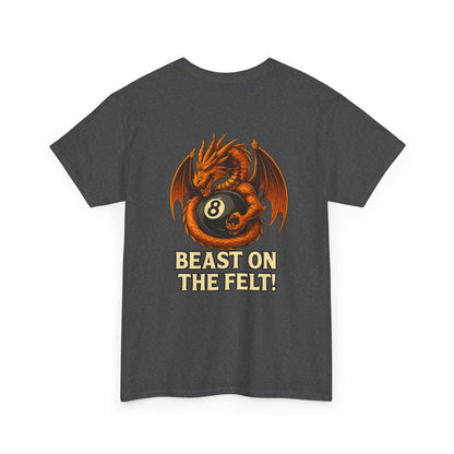 Beast On The Felt Dragon Billiards Gildan Tee