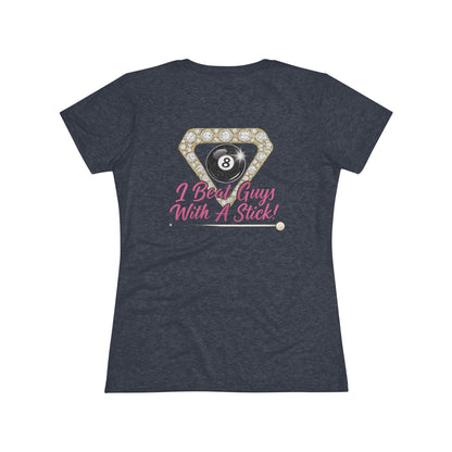 I Beat Guys With A Stick Next Level Women's Tri-Blend Tee