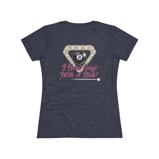 I Beat Guys With A Stick Next Level Women's Tri-Blend Tee
